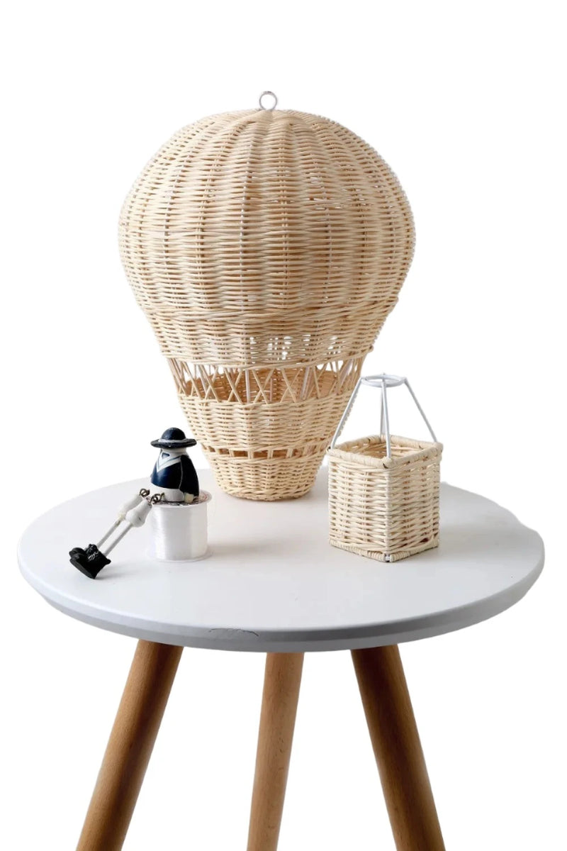 Hand-woven Rattan Hot Air Balloon Wall Decor