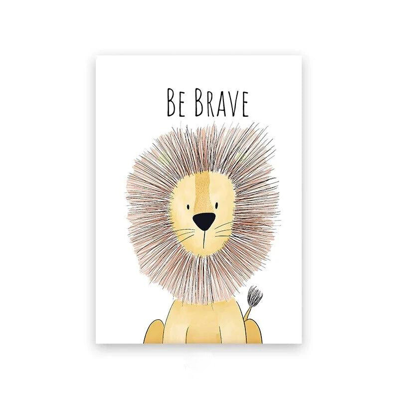 Nursery Affirmation Animal Canvas Prints