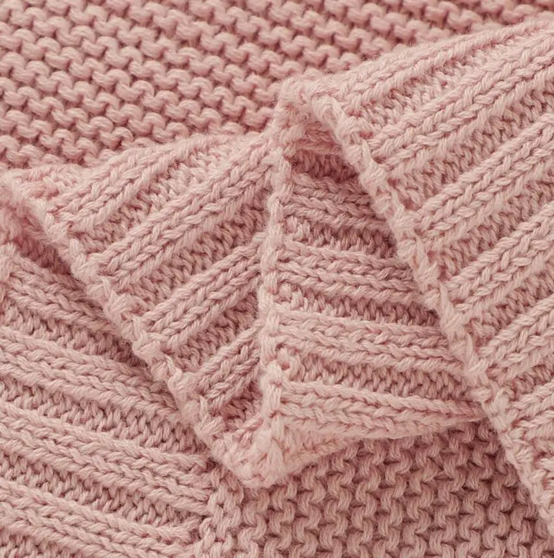 Dot Cotton Knitted Baby Blanket