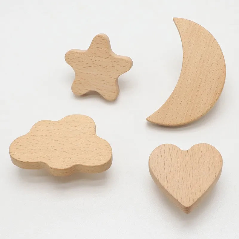 Wooden Shape Nursery Knobs