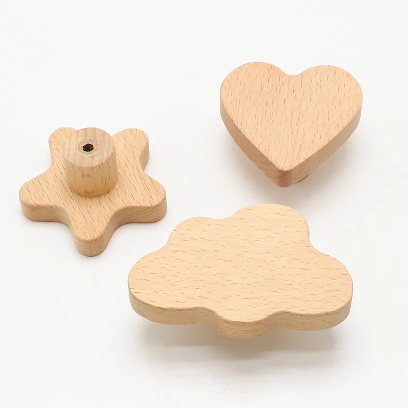 Wooden Shape Nursery Knobs