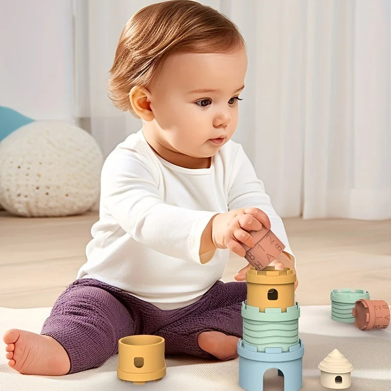 Silicone Stacking Castle & Teether Cups