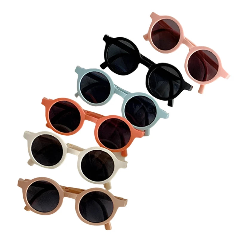 Foldable Kids Round Sunglasses