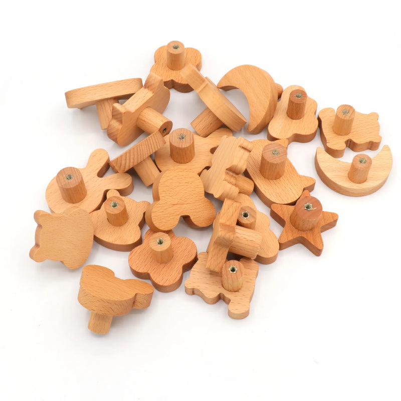 Wooden Shape Nursery Knobs