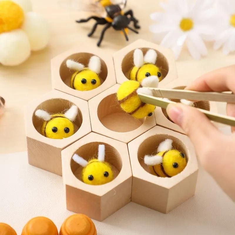 Wooden Montessori Bee Sensory Toy