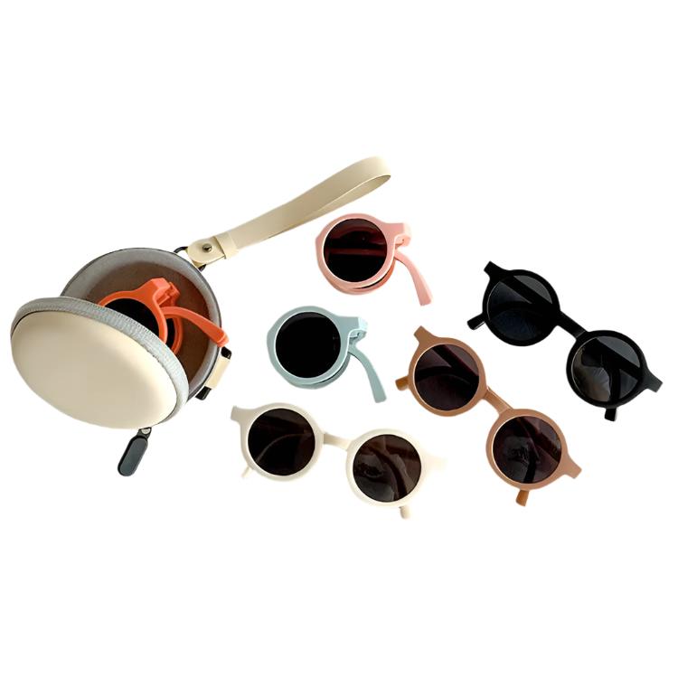 Foldable Kids Round Sunglasses