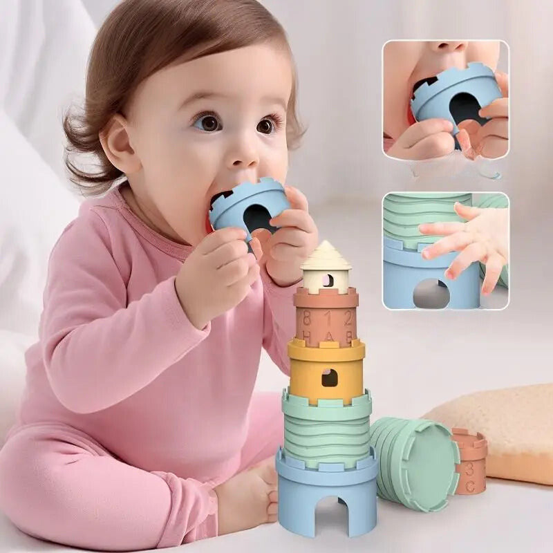 Silicone Stacking Castle & Teether Cups